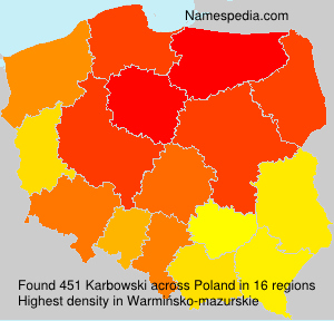 Surname Karbowski in Poland