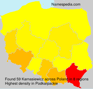 Surname Karnasiewicz in Poland