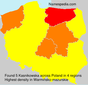 Surname Kasnikowska in Poland