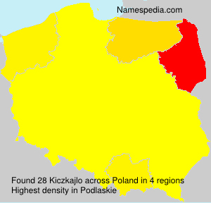 Surname Kiczkajlo in Poland