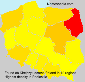 Surname Kirejczyk in Poland