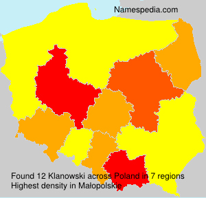 Surname Klanowski in Poland