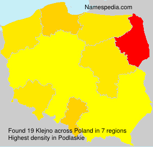 Surname Klejno in Poland