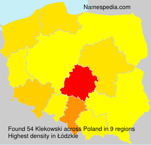 Surname Klekowski in Poland