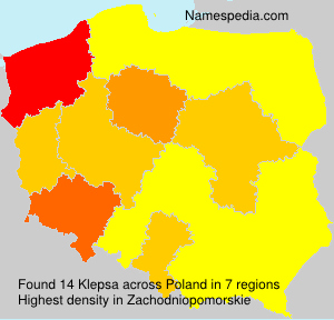 Surname Klepsa in Poland