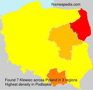 Surname Klewiec in Poland