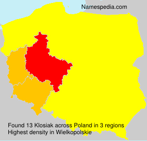 Surname Klosiak in Poland