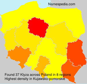 Surname Klyza in Poland