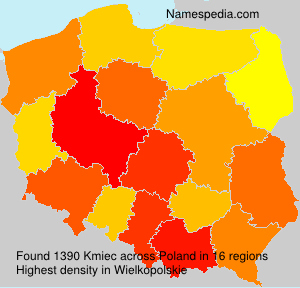 Surname Kmiec in Poland