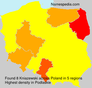Surname Kniazewski in Poland