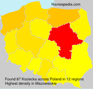 Surname Kociecka in Poland