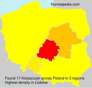 Surname Koloszczyk in Poland