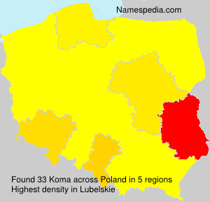 Surname Koma in Poland