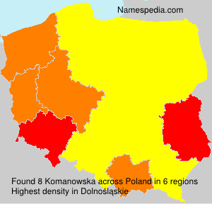 Surname Komanowska in Poland