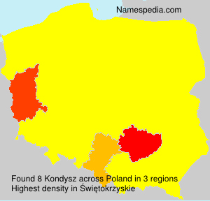 Surname Kondysz in Poland