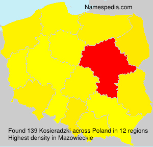 Surname Kosieradzki in Poland