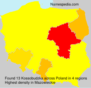 Surname Kossobudzka in Poland