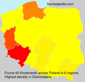 Surname Kozdrowski in Poland