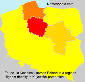 Surname Kozielecki in Poland