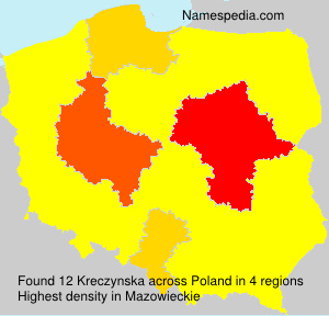 Surname Kreczynska in Poland