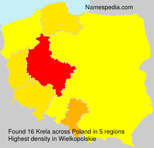 Surname Krela in Poland