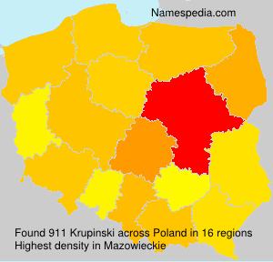 Surname Krupinski in Poland