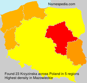 Surname Krzyzinska in Poland