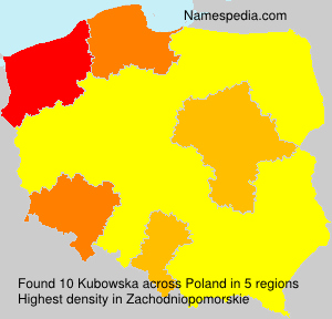 Surname Kubowska in Poland