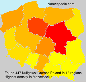 Surname Kuligowski in Poland