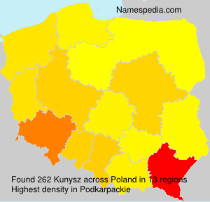Surname Kunysz in Poland