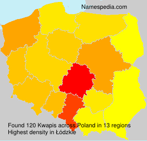Surname Kwapis in Poland