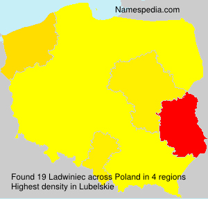 Surname Ladwiniec in Poland