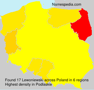 Surname Lewoniewski in Poland