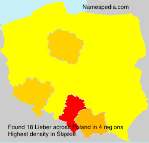 Surname Lieber in Poland
