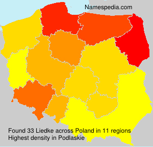 Surname Liedke in Poland