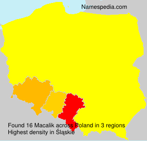Surname Macalik in Poland