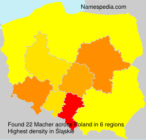 Surname Macher in Poland