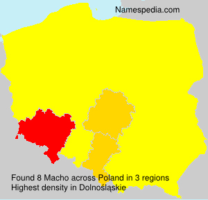 Surname Macho in Poland