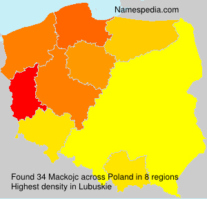 Surname Mackojc in Poland