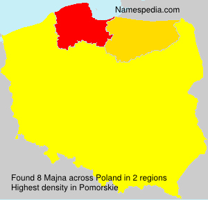 Surname Majna in Poland