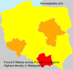 Surname Maksa in Poland
