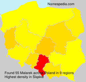 Surname Malarek in Poland