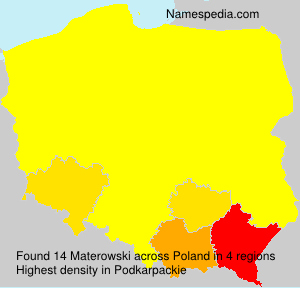 Surname Materowski in Poland