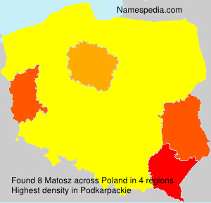 Surname Matosz in Poland