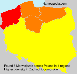 Surname Matwiejczak in Poland