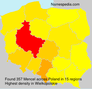 Surname Mencel in Poland