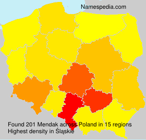 Surname Mendak in Poland