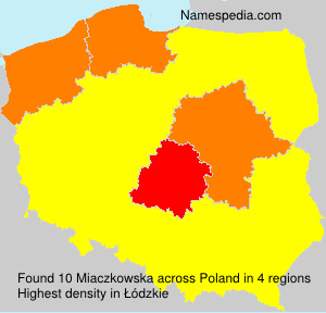 Surname Miaczkowska in Poland