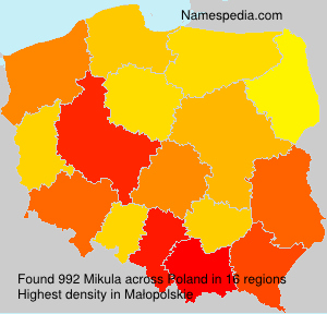 Surname Mikula in Poland
