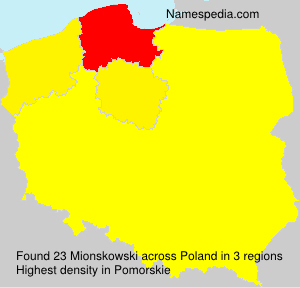 Surname Mionskowski in Poland